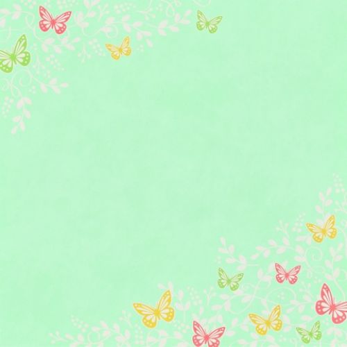 We R Memory Keepers - Simply Spring - Double Sided Patterned Paper - Butterflies